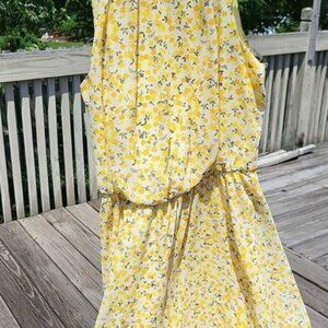 Francesca's yellow print minidress